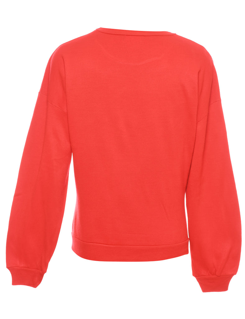 Festive Print Christmas Sweatshirt - M