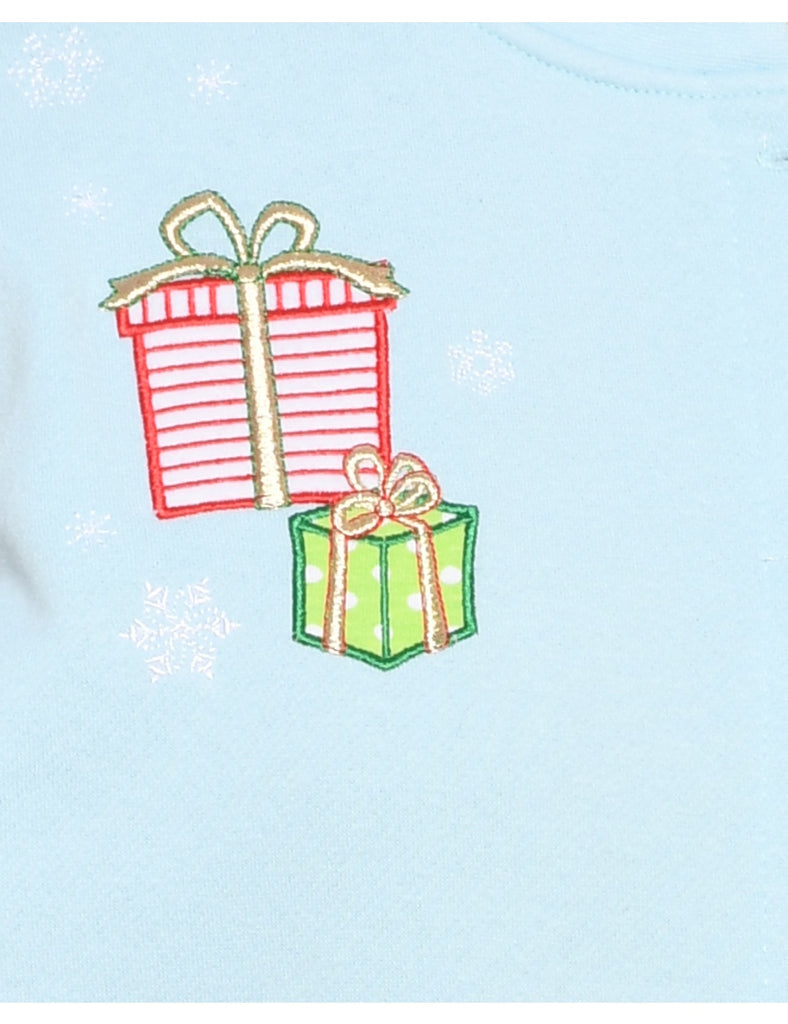 Festive Print Christmas Sweatshirt - S