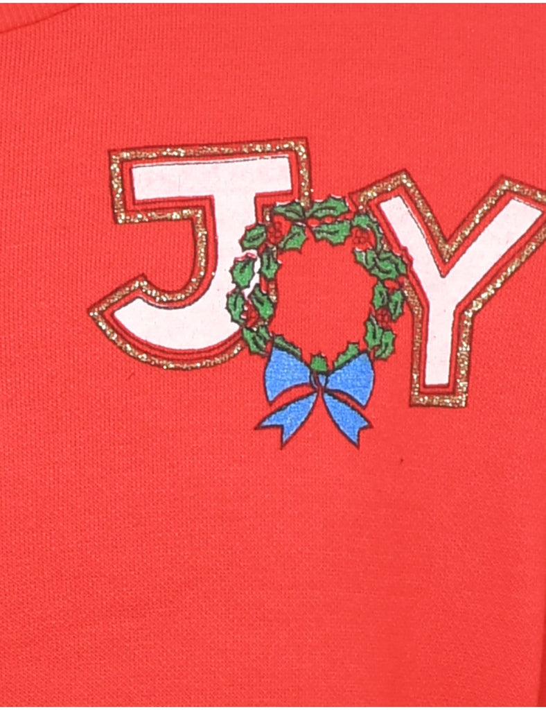 Festive Print Christmas Sweatshirt - M