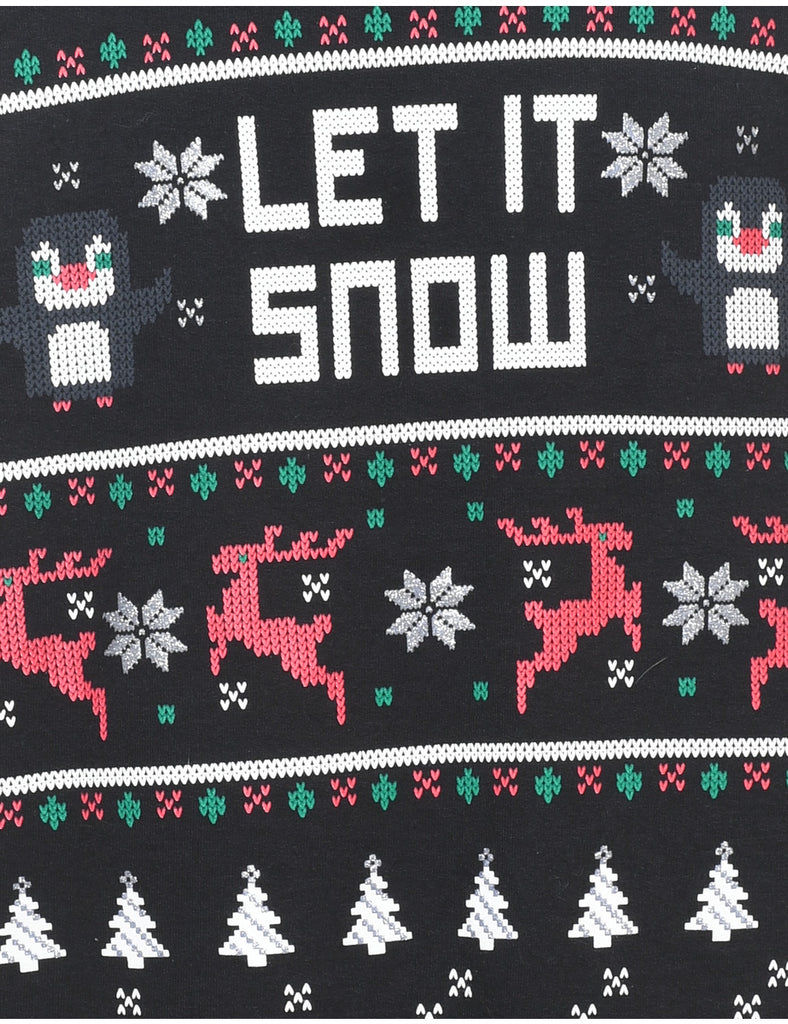 Festive Print Christmas Sweatshirt - XL