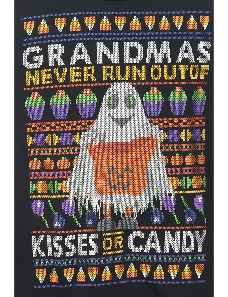 Festive Print Christmas Sweatshirt - L