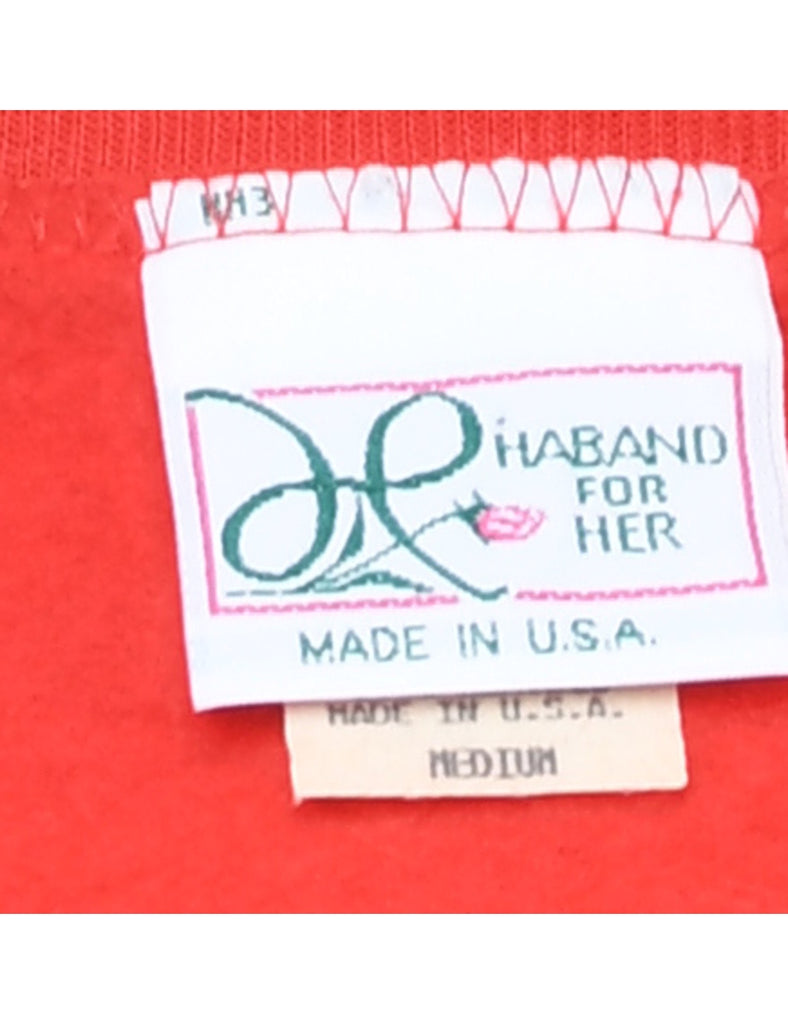 Festive Print Christmas Sweatshirt - M