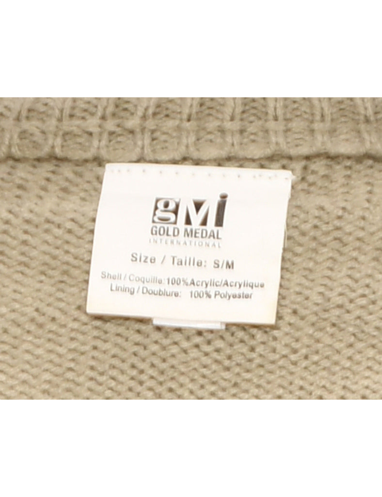 Festive Print Reindeer Christmas Jumper - S