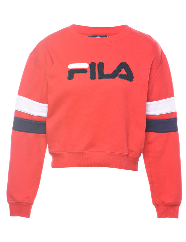 Fila Cropped Printed Sweatshirt - XS