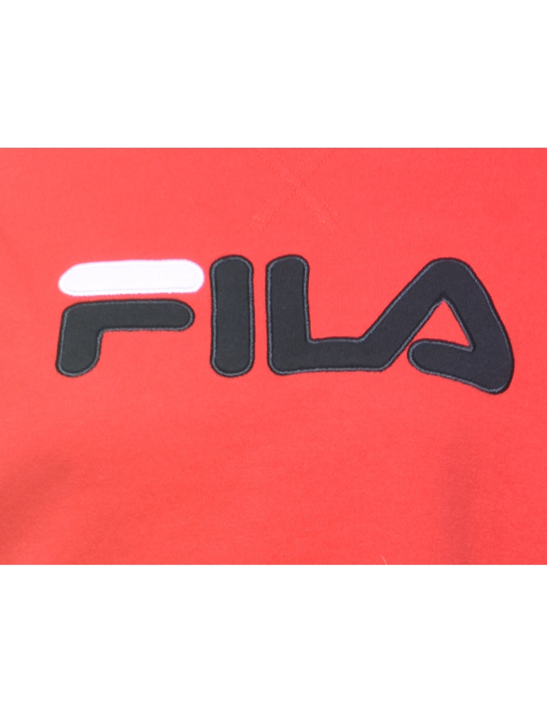 Fila Cropped Printed Sweatshirt - XS