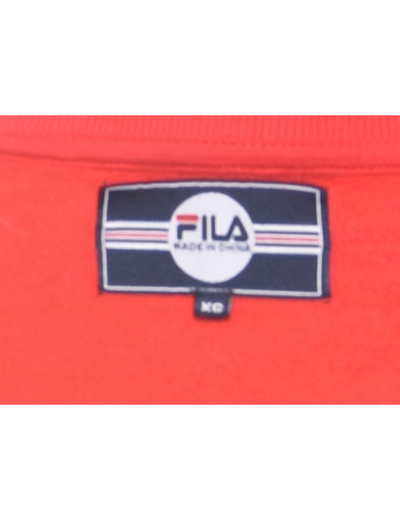 Fila Cropped Printed Sweatshirt - XS