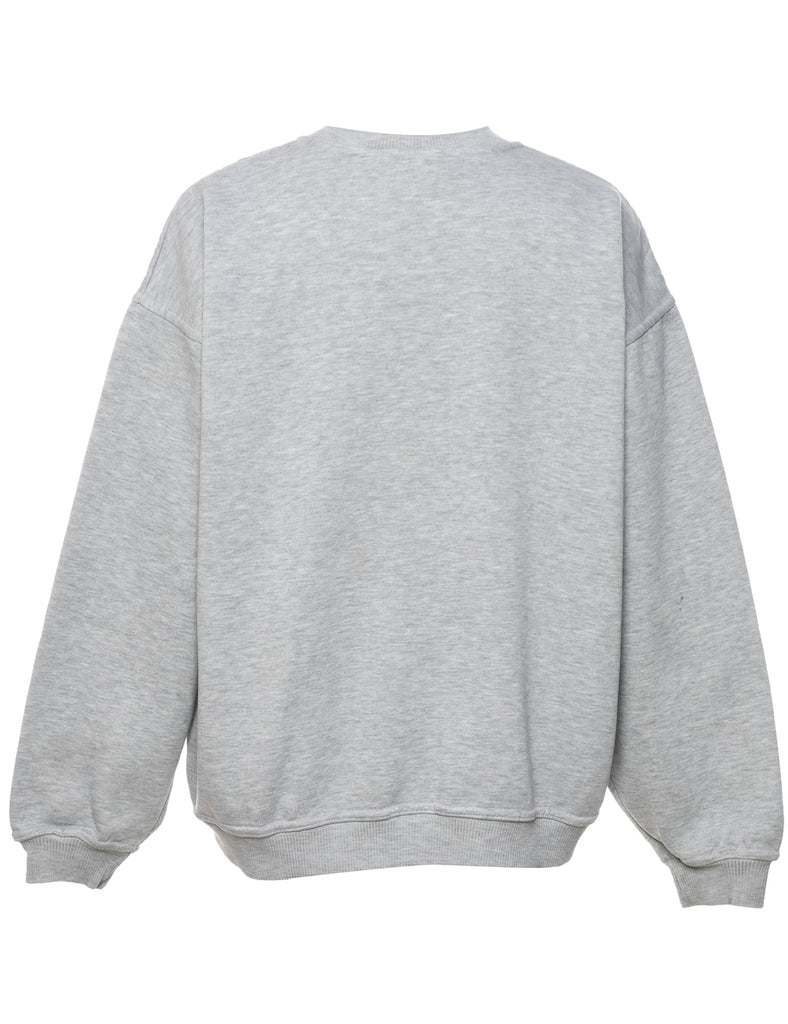 Fila Light Grey Embroidered Sweatshirt - L
