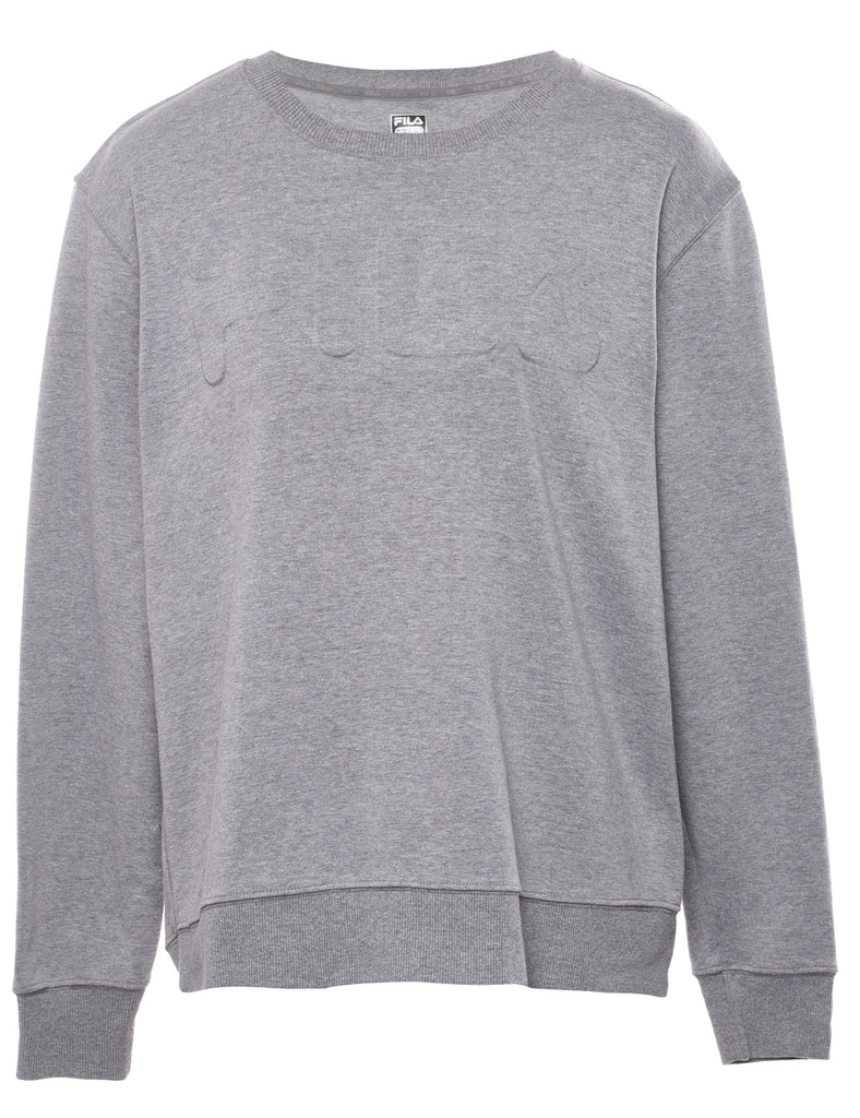 Fila Plain Marl Grey Sweatshirt - L
