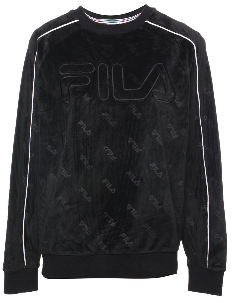Fila Velour Black Sweatshirt - XS