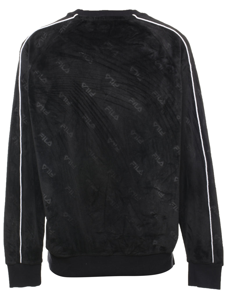 Fila Velour Black Sweatshirt - XS
