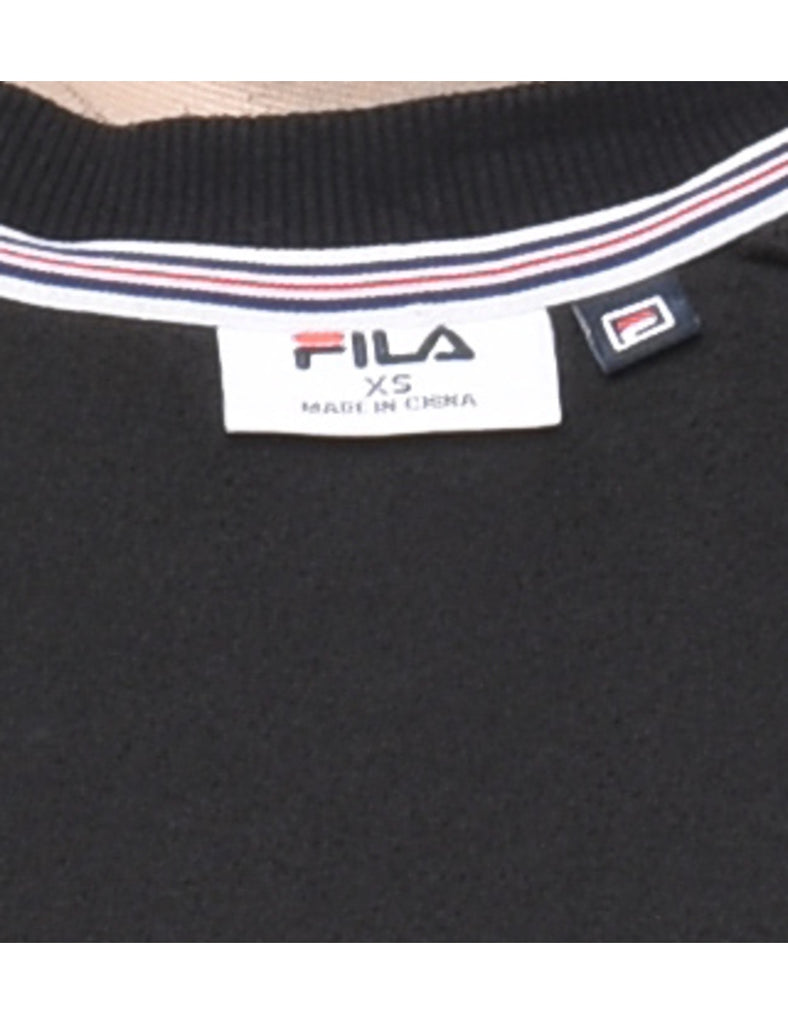 Fila Velour Black Sweatshirt - XS