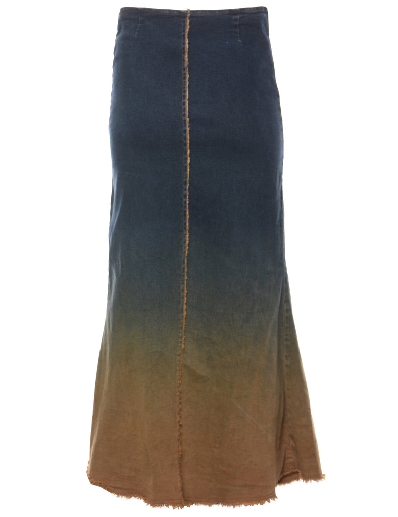 Fishtail Hem Y2K Denim Skirt - L
