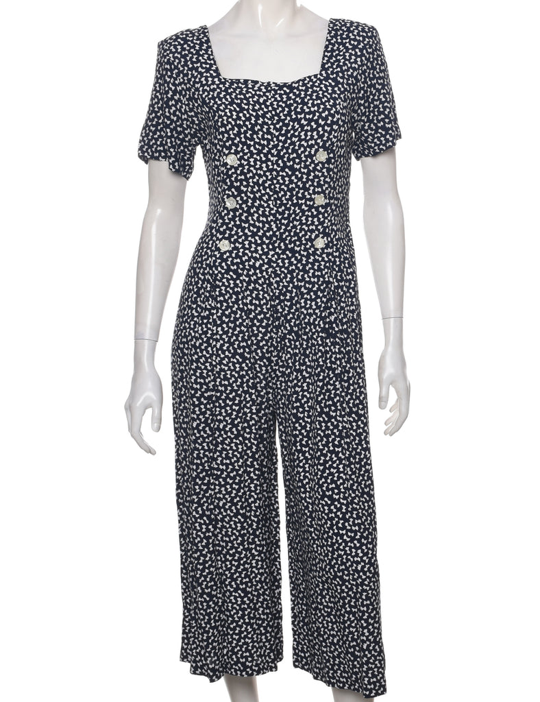 Flared Black Jumpsuit - S