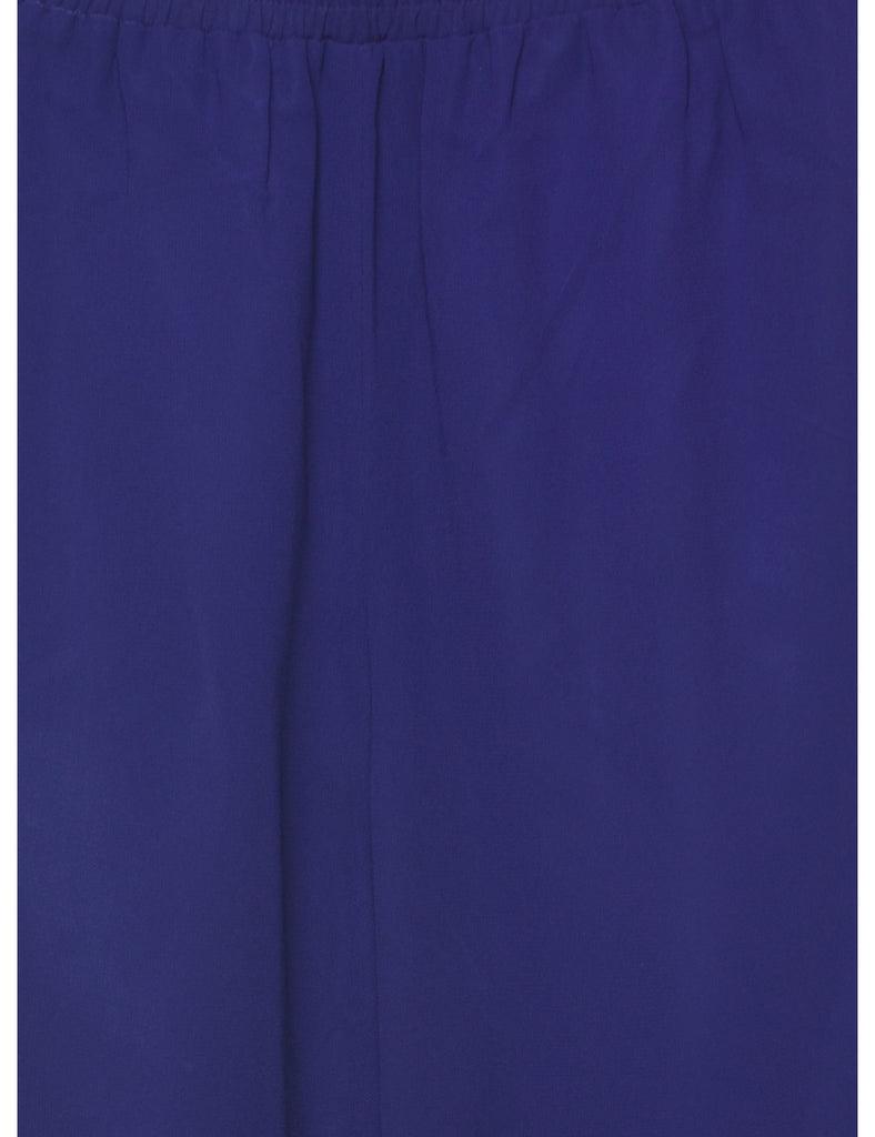 Flared Leg Purple Trousers - W28 L25