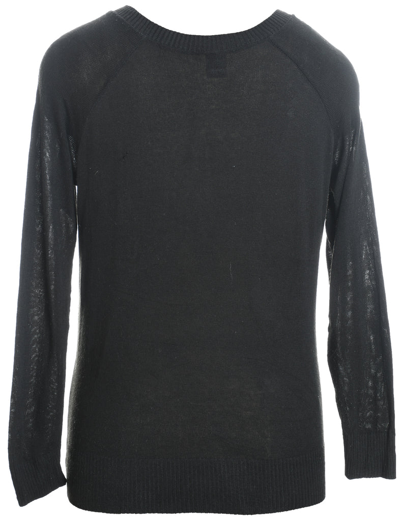 Fleece Navidad Knit Christmas Jumper - M