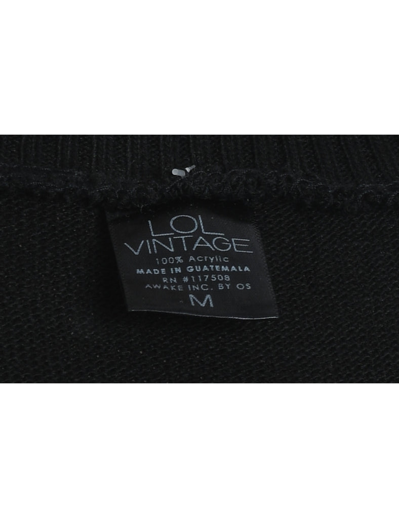 Fleece Navidad Knit Christmas Jumper - M