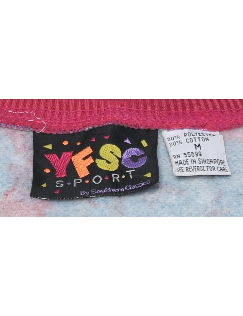 Floral 1980s Multi-Colour Sweatshirt - M