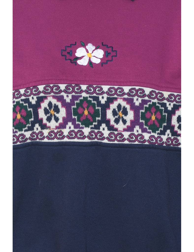 Floral 1990s Sweatshirt - M