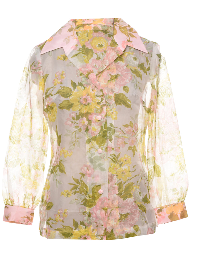 Floral Blouse - L
