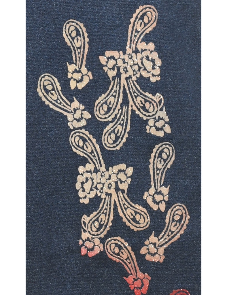 Floral Bootcut Jeans - W24 L33