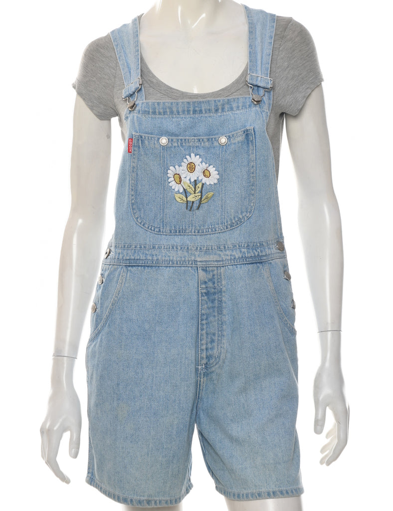 Floral Cropped Dungarees - W33 L5