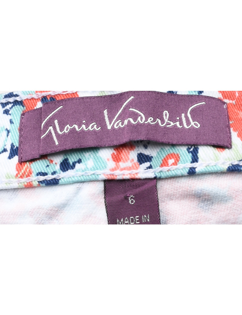Floral Denim Shorts - W30 L6