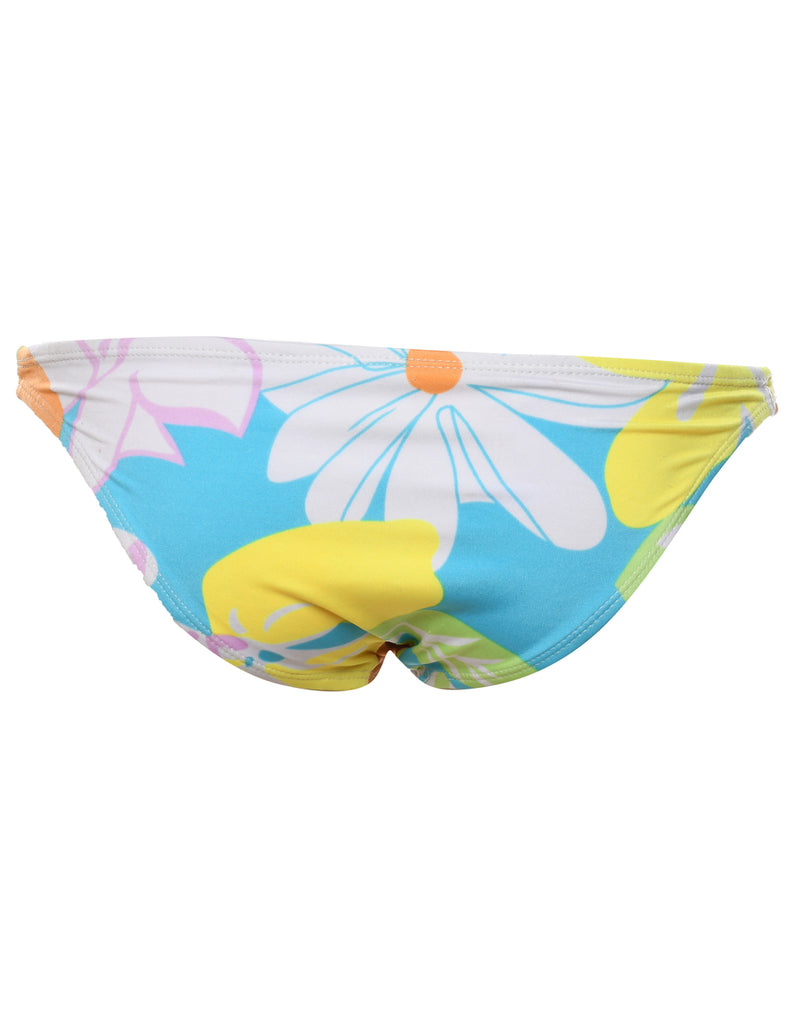Floral Design Multi-Colour Bikini Bottoms - M