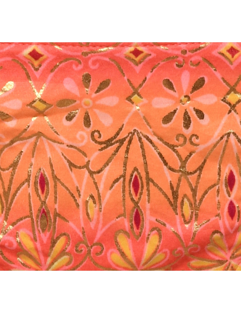 Floral Design Pink & Orange Bikini Bottoms - L