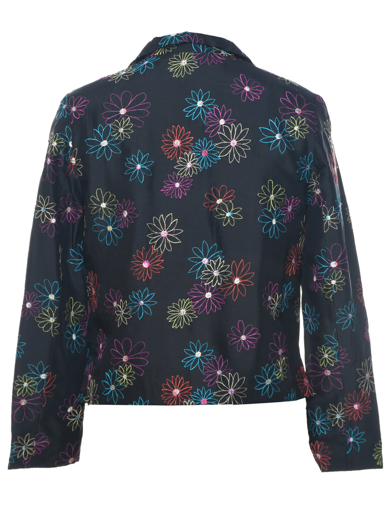 Floral Embroidered Jacket - S