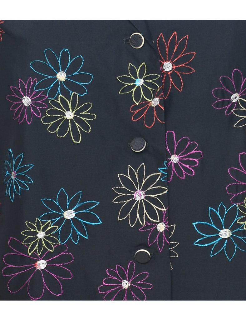 Floral Embroidered Jacket - S