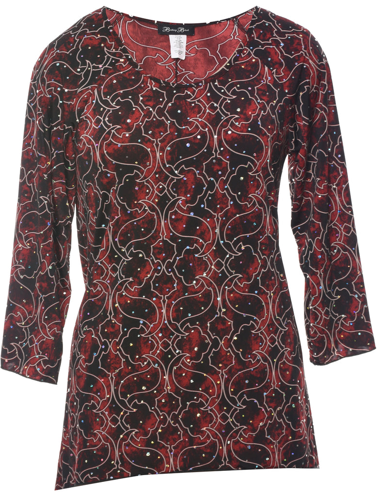 Floral Evening Top - M