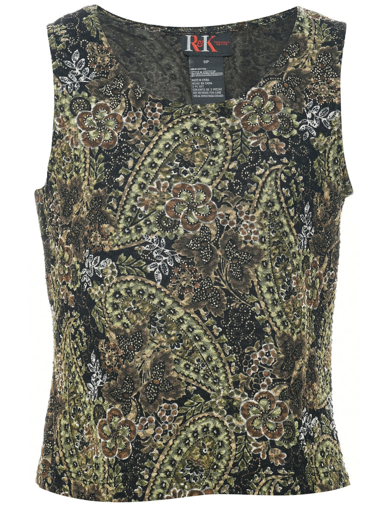 Floral Evening Top - M