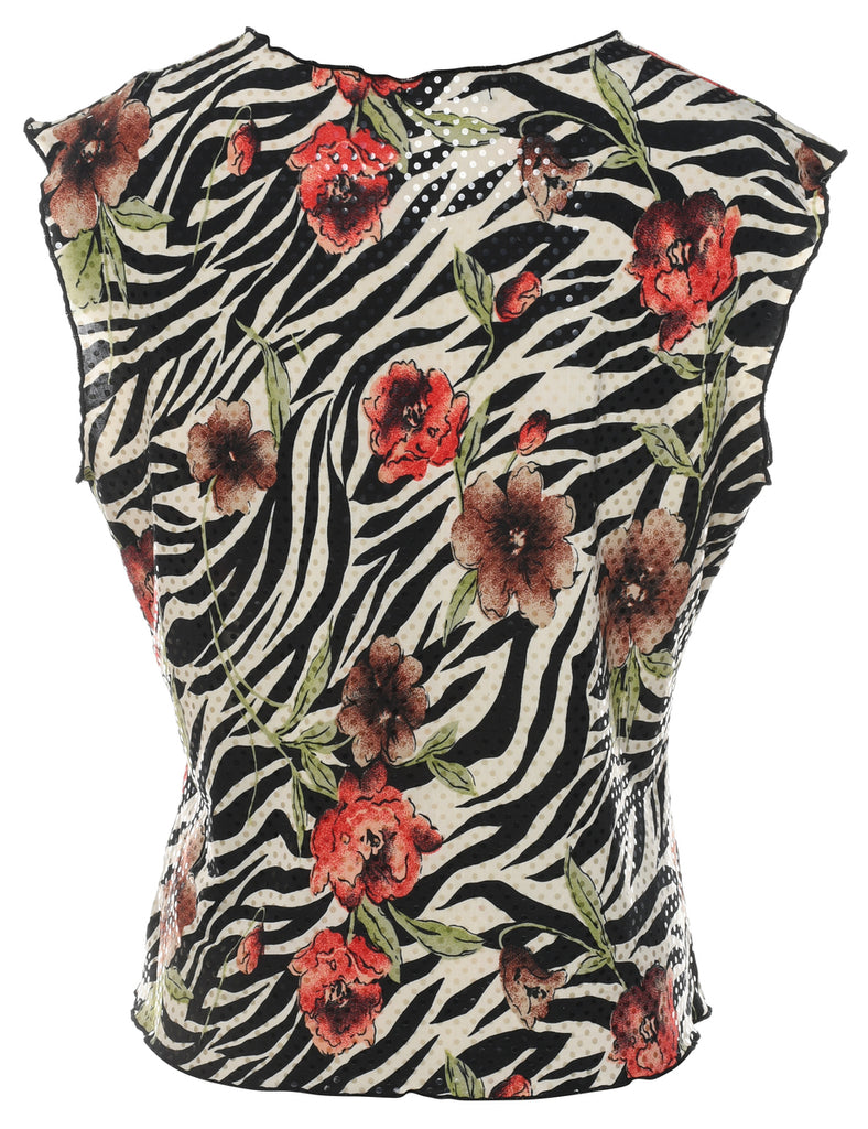 Floral Evening Top - M