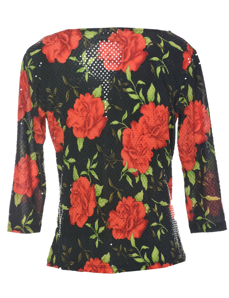 Floral Evening Top - L