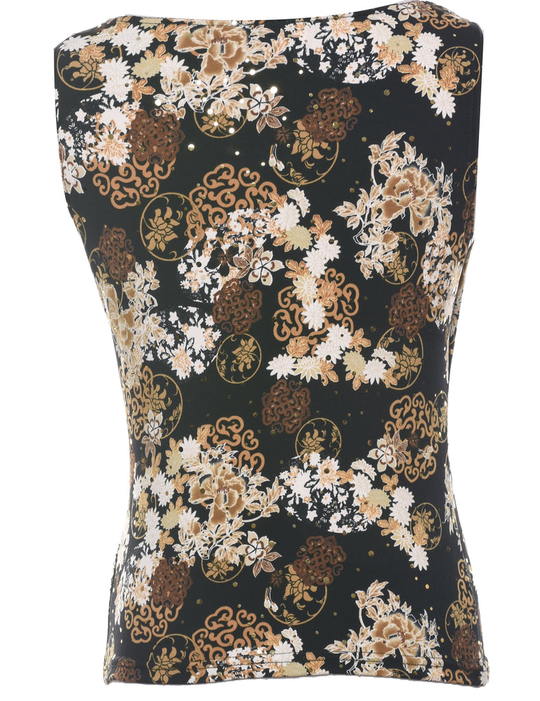 Floral Evening Top - M