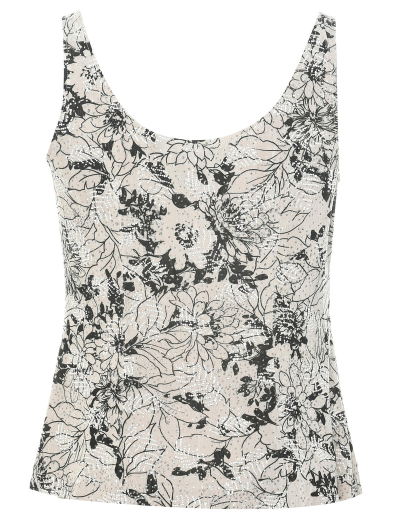 Floral Evening Top - M
