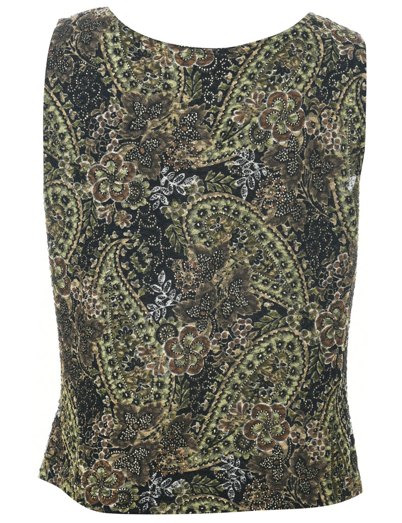 Floral Evening Top - M