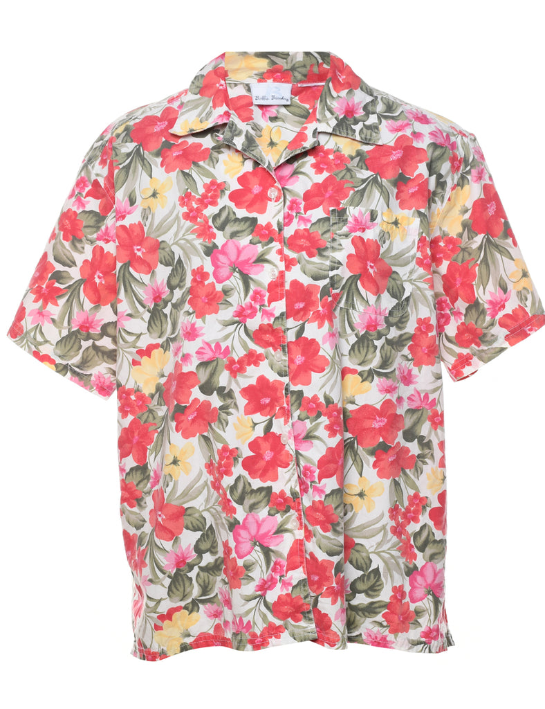 Floral Hawaiian Shirt - L