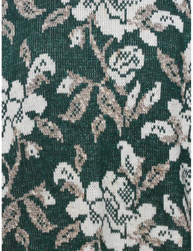 Floral Knit Jumper - M