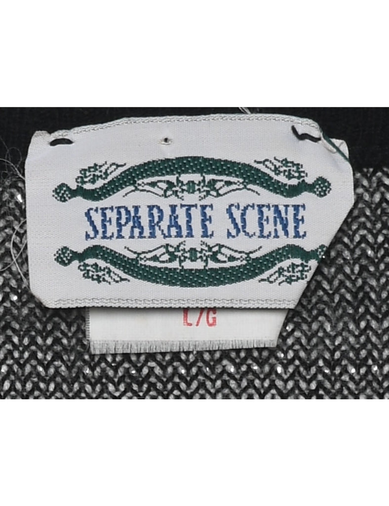 Floral Knit Jumper - L