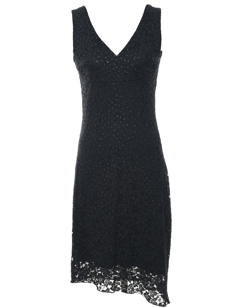 Floral Lace Evening Dress - L