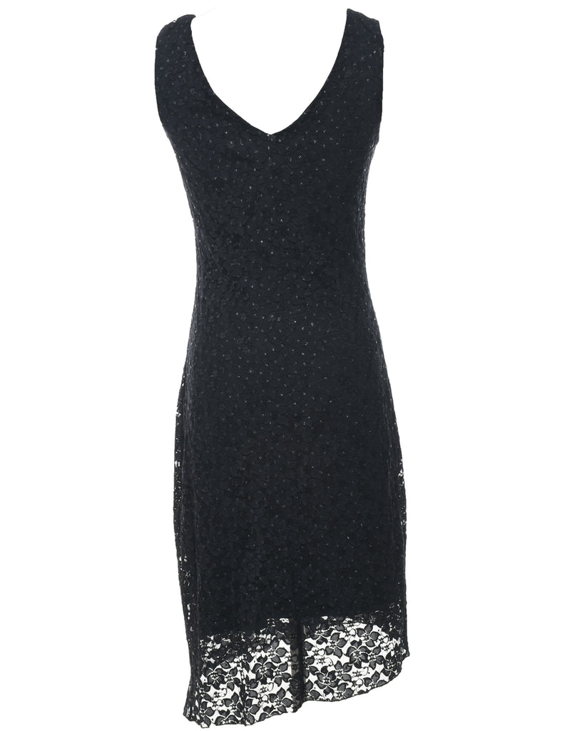 Floral Lace Evening Dress - L