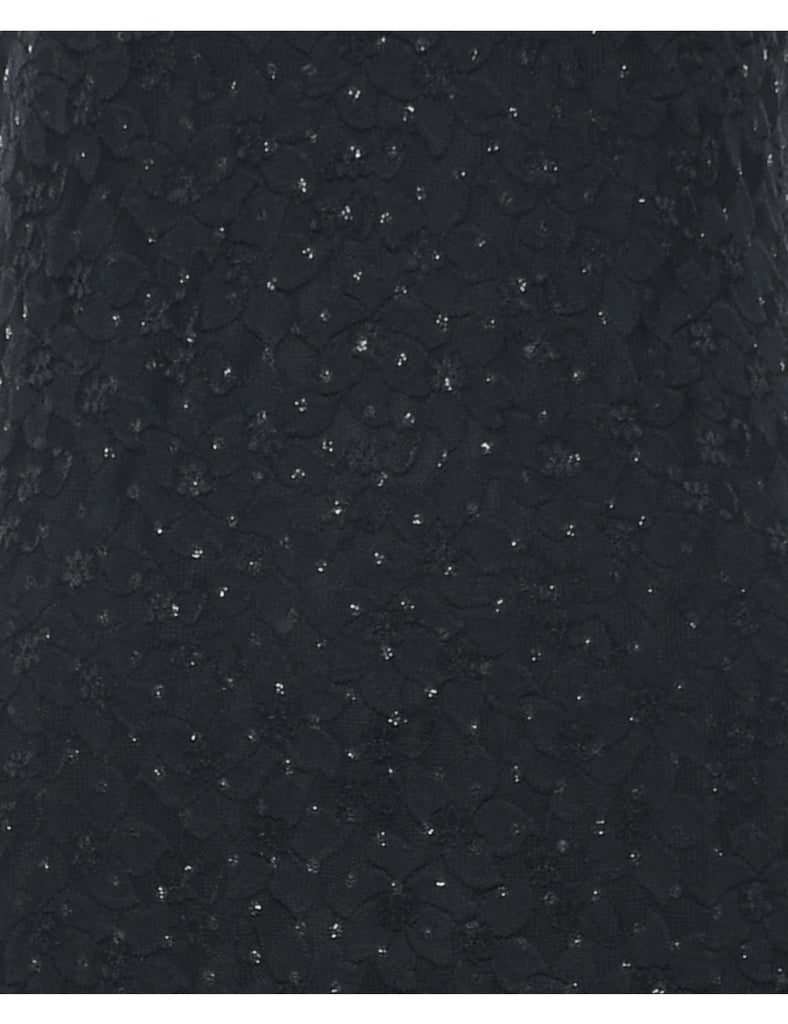 Floral Lace Evening Dress - L