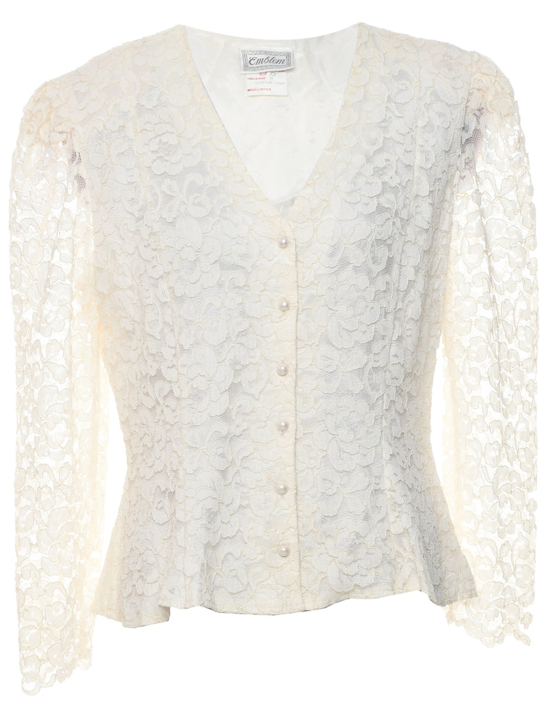 Floral Lace Jacket - L