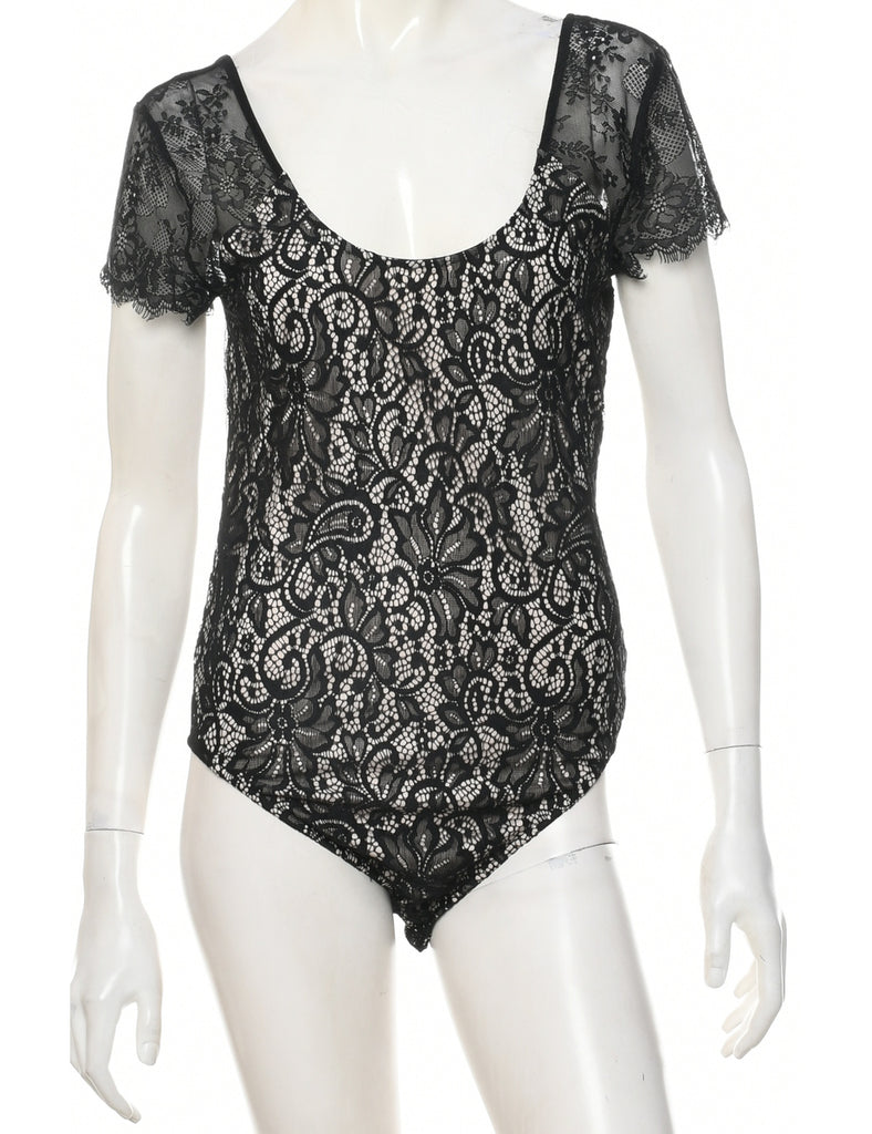 Floral Lace Leotard - M