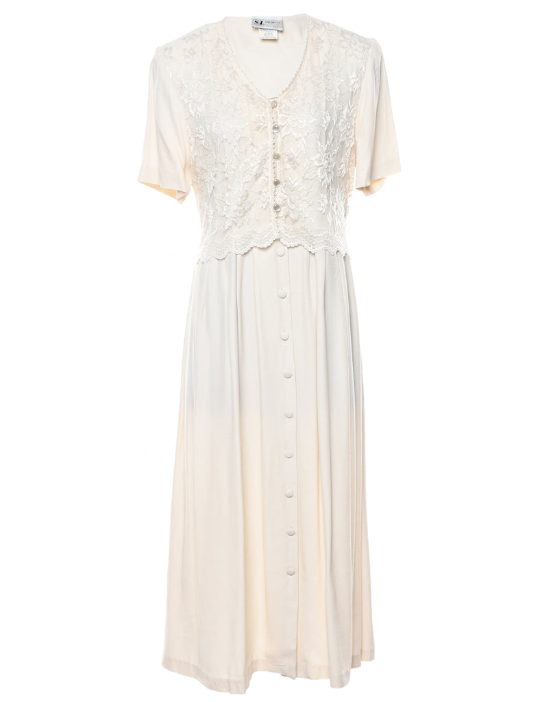 Floral Lace Maxi Dress - XL
