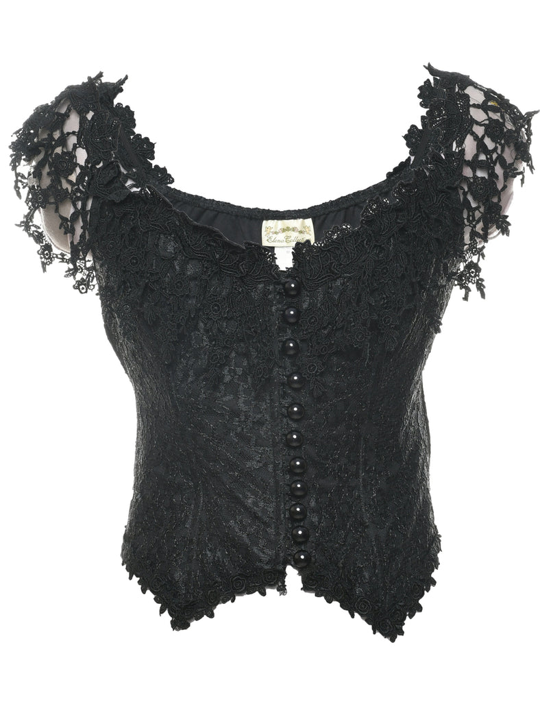 Floral Lace Top - M