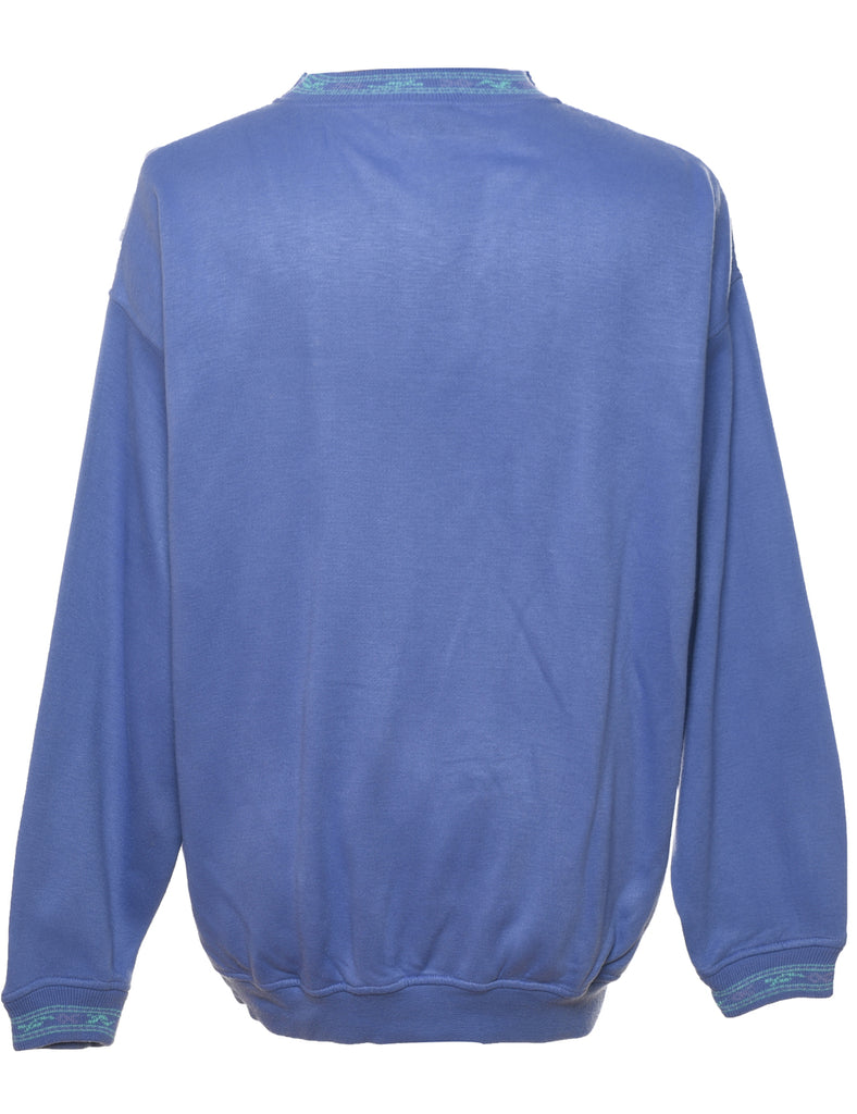 Floral Lilac 1990s Sweatshirt - L
