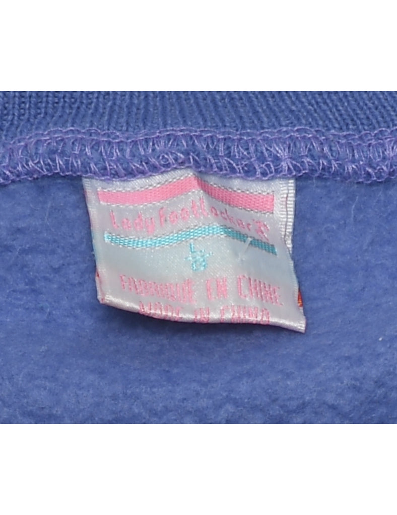 Floral Lilac 1990s Sweatshirt - L