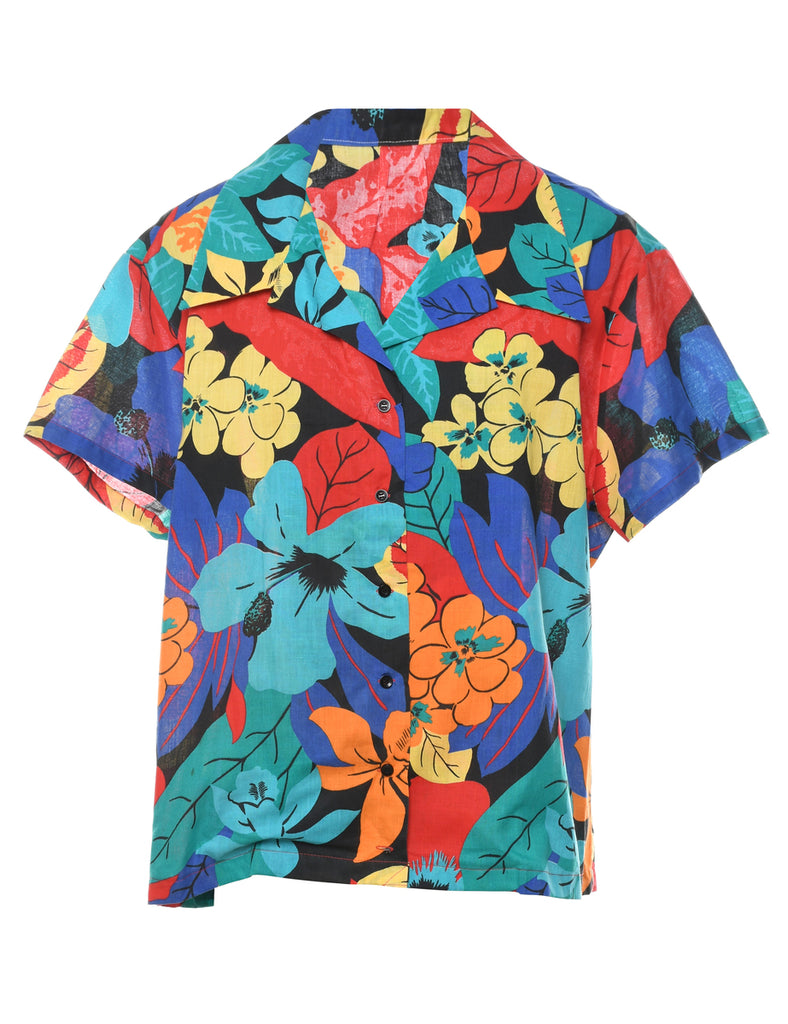 Floral Multi-Colour Hawaiian Shirt - XL